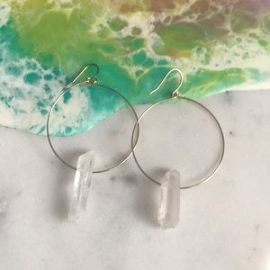 💥CLEARANCE💥Clear Crystal Gold Tone Drop Earrings